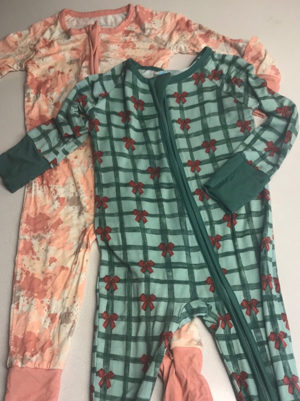 SET OF TWO LITTLE ONE SHOP BAMBOO SLEEPERS SIZE 6-12 MONTHS
